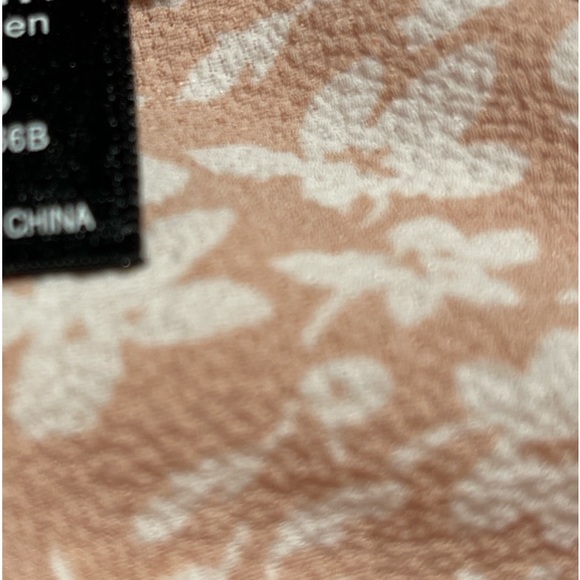 SHEIN Frill Mini Skirt W/Bow I CB Zip | Beige Wht Flowers Print Poly/Spa | Sz:S - Picture 6 of 6